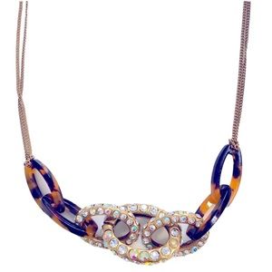 J. CREW Tortoise and Gold Sparkle Statement Necklace Women’s Jewelry Accessories